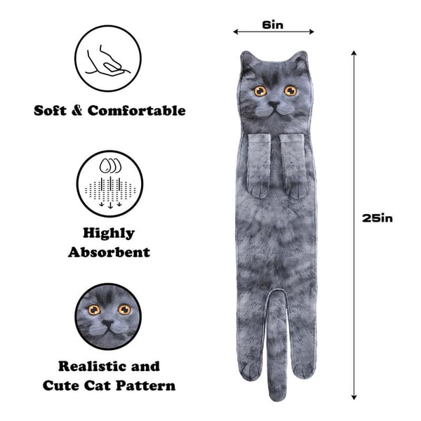 🎁 Early Christmas Sale 🎅 Funny Cat Hand Towels