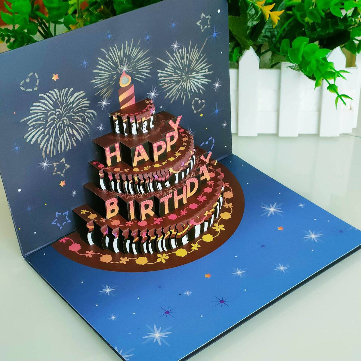 🟢LIGHTS & SOUND Pop up Happy Birthday Card